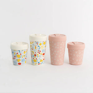 Chino Club - 12oz Stainless Steel Coffee Cup - Pink Daisy