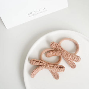 Crochet Dainty Bow Bobbles - Set of 2