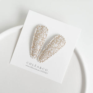 Fabric Snap Clips - Mallory - Set of 2