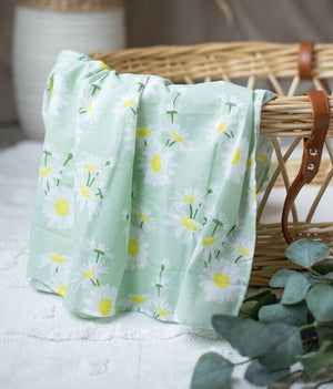 Muslin Wrap & Pram Clips Set - Daisy
