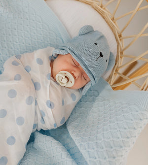 Muslin Wrap - Blue Spot
