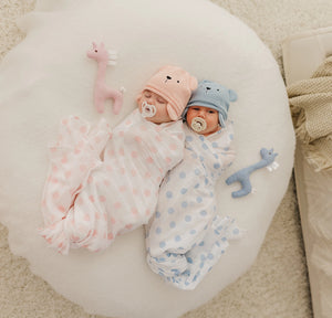 Muslin Wrap - Blue Spot