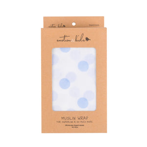 Muslin Wrap - Blue Spot
