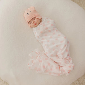 Muslin Wrap - Pink Spot