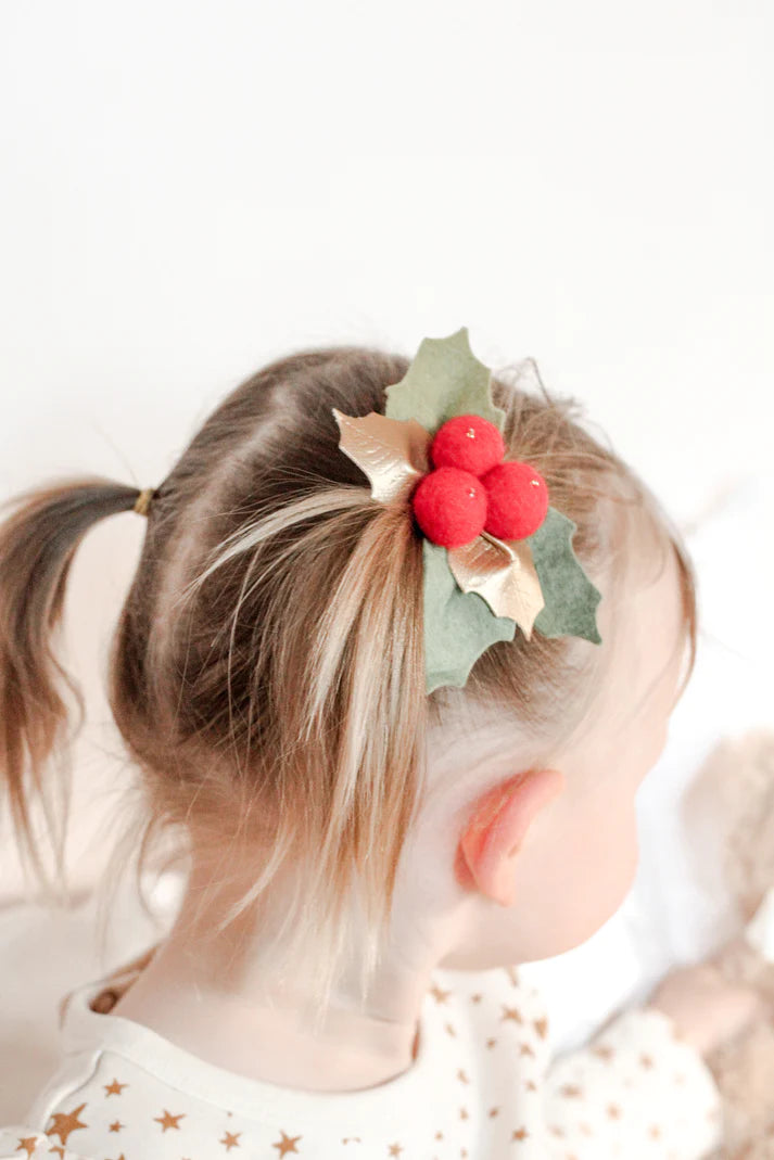 Felt Christmas 2023 - Holly Berry Headband/Hair Clip