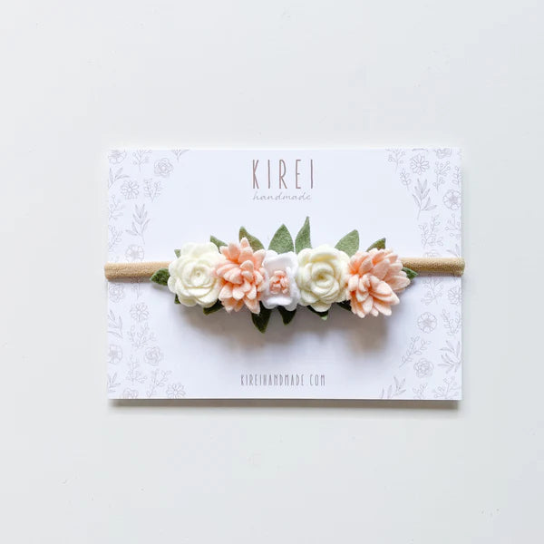 Felt Dainty Flower Crown (mini) - Classic Neutral