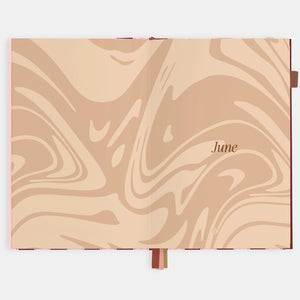 2026 Planner - A5 Vertical - Burgundy Stripe