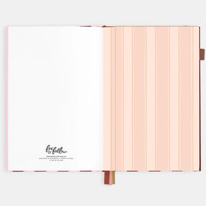 2026 Planner - A5 Vertical - Burgundy Stripe