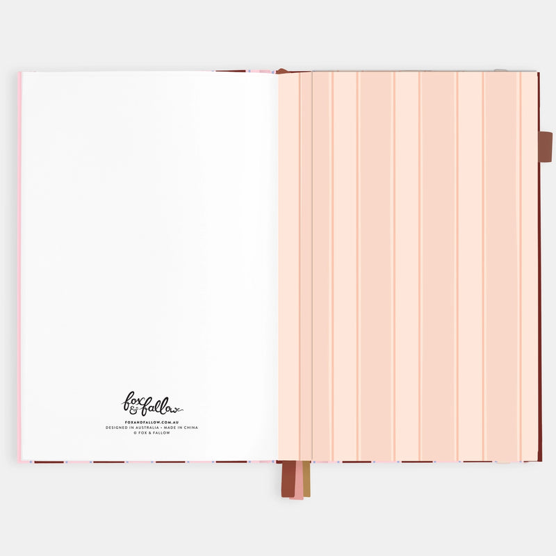 2026 Planner - A5 Vertical - Burgundy Stripe