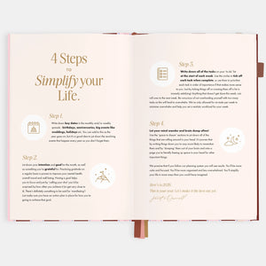 2026 Planner - A5 Vertical - Burgundy Stripe