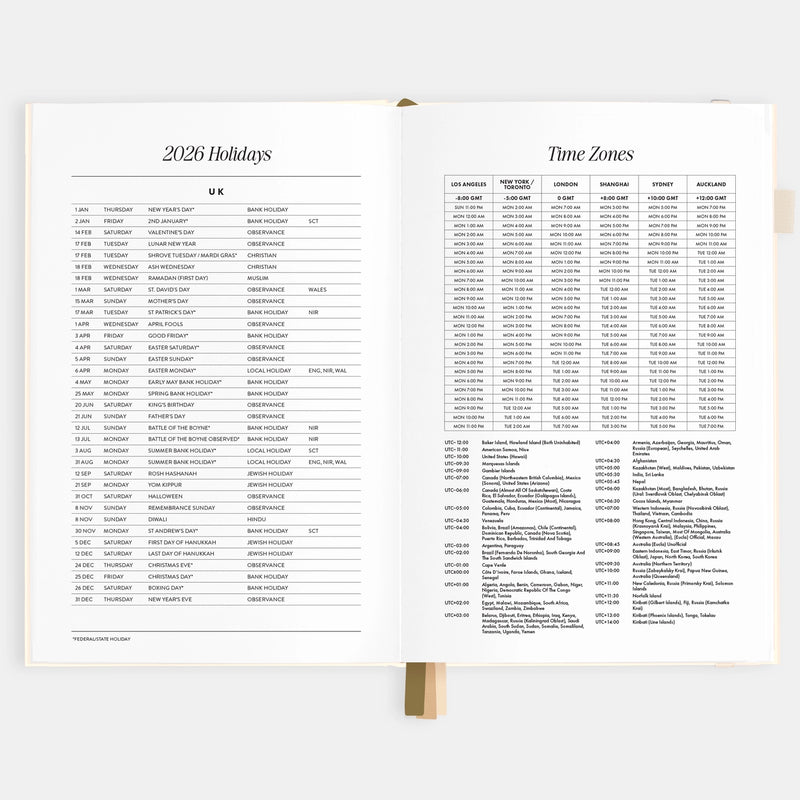 2026 Planner - A5 Vertical - Creme