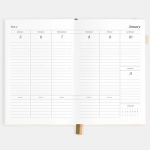 2026 Planner - A5 Vertical - Creme