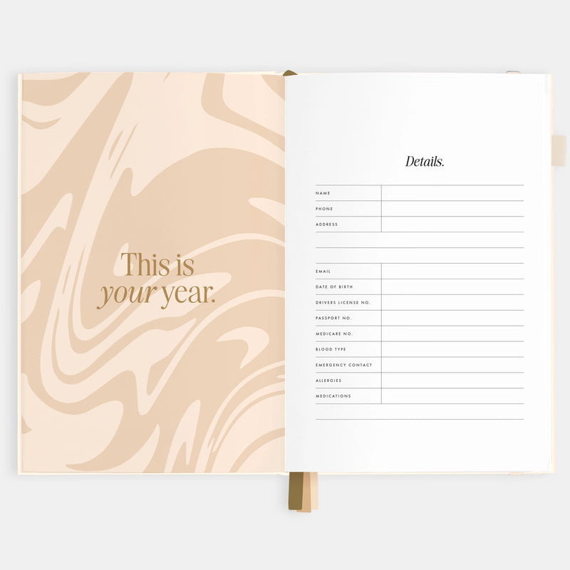 2026 Planner - A5 Vertical - Creme