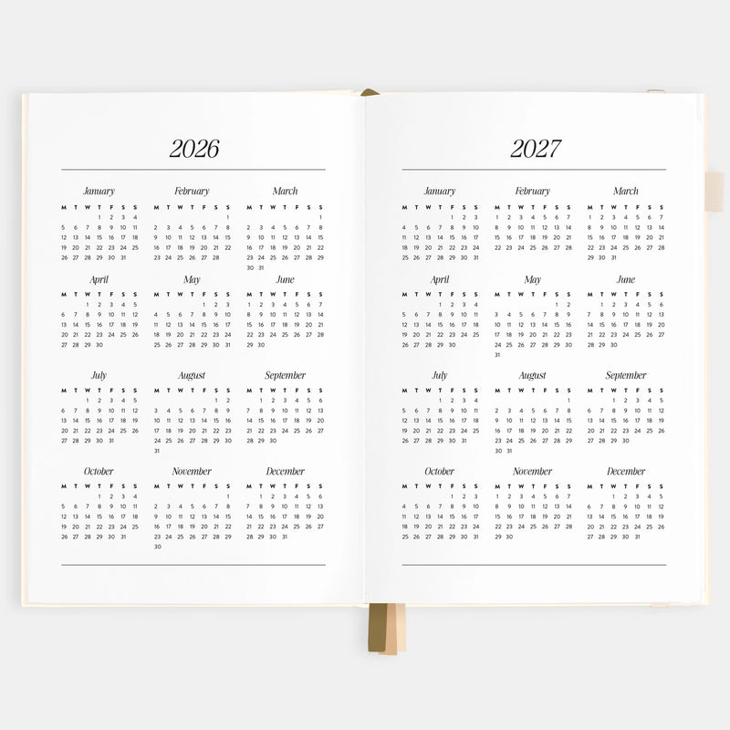 2026 Planner - A5 Vertical - Creme