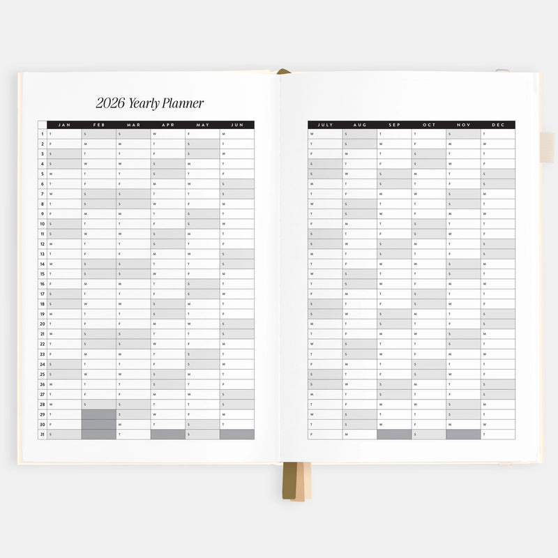 2026 Planner - A5 Vertical - Creme