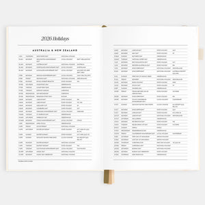 2026 Planner - A5 Vertical - Creme