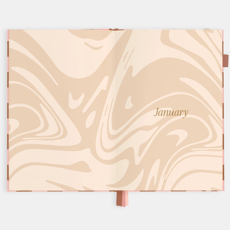 2026 Planner - A5 Vertical - Rose Check