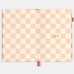 2026 Planner - A5 Vertical - Rose Check