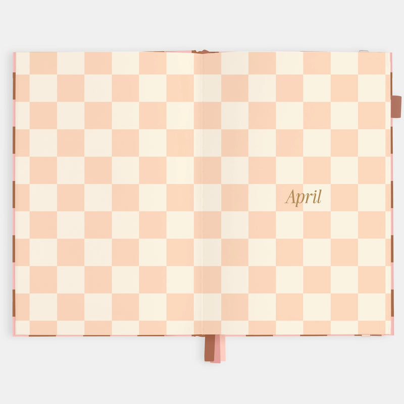 2026 Planner - A5 Vertical - Rose Check