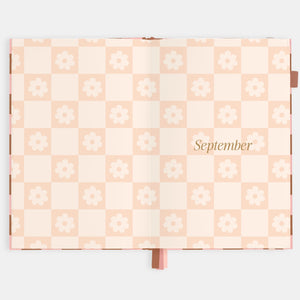 2026 Planner - A5 Vertical - Rose Check