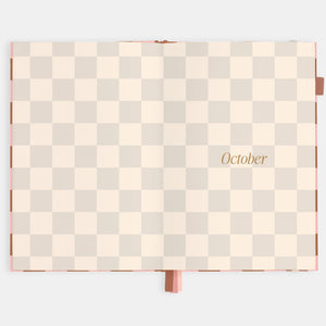 2026 Planner - A5 Vertical - Rose Check