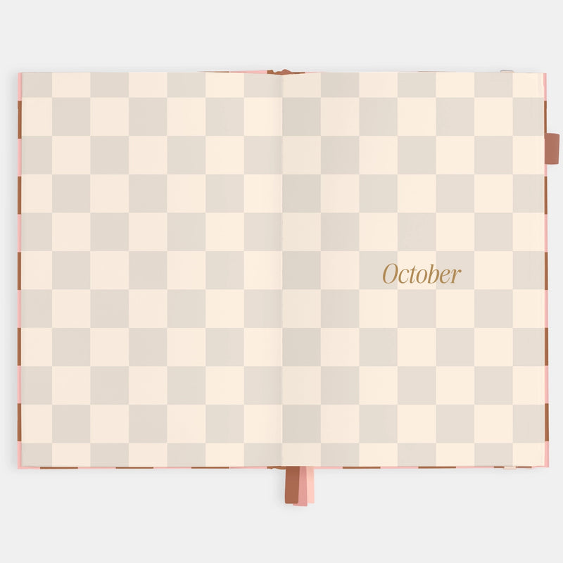 2026 Planner - A5 Vertical - Rose Check