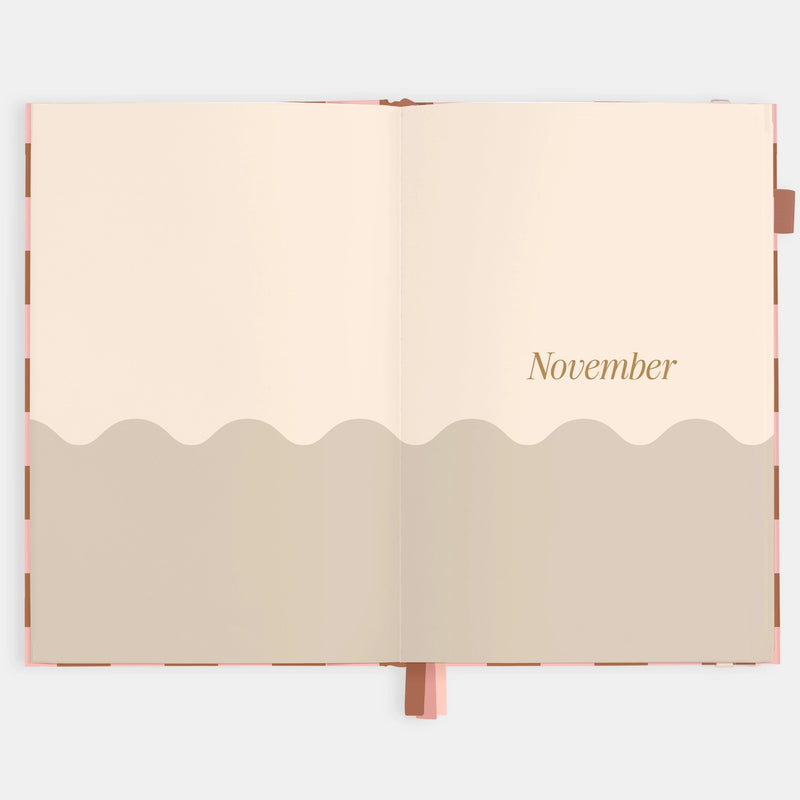 2026 Planner - A5 Vertical - Rose Check