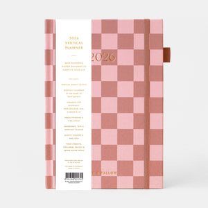 2026 Planner - A5 Vertical - Rose Check