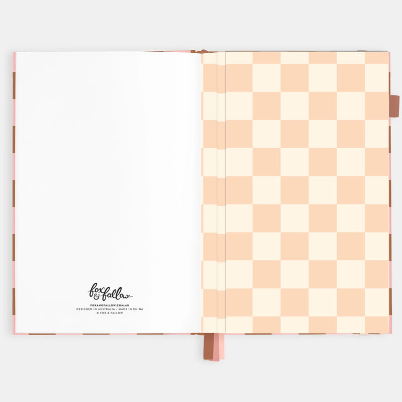 2026 Planner - A5 Vertical - Rose Check