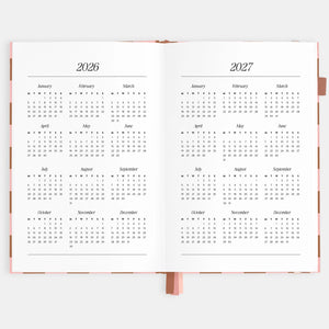 2026 Planner - A5 Vertical - Rose Check