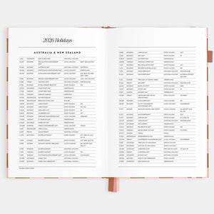 2026 Planner - A5 Vertical - Rose Check