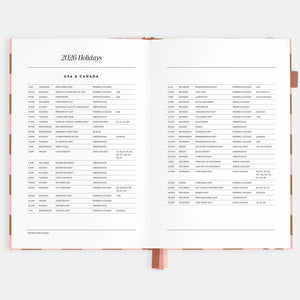 2026 Planner - A5 Vertical - Rose Check