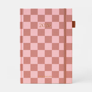 2026 Planner - A5 Vertical - Rose Check