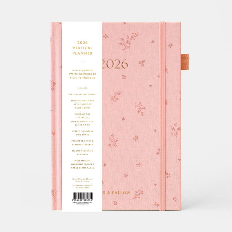 2026 Planner - A5 Vertical - Wild Ruscus