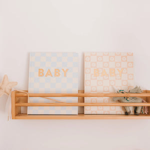 Baby Book - Blue Check