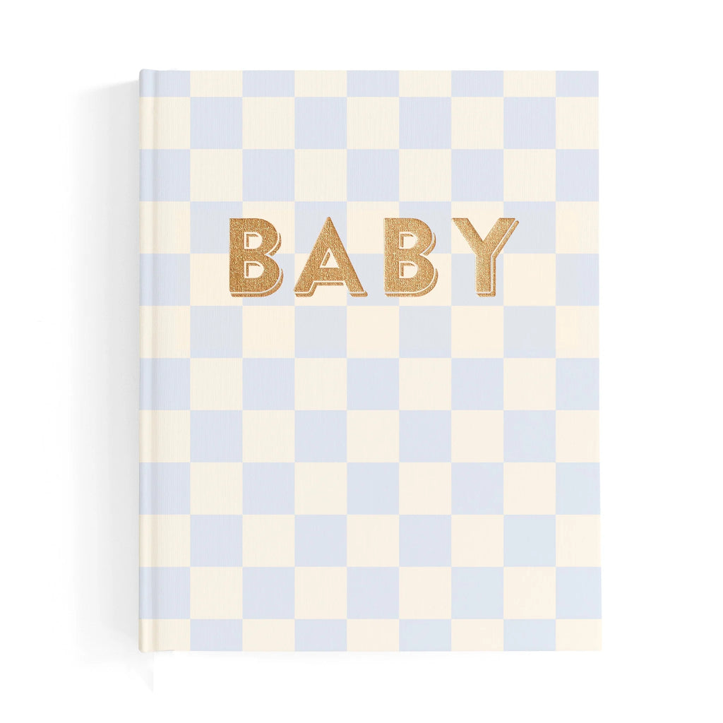 Baby Book - Blue Check