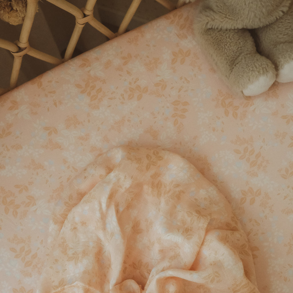 Organic Nursery Linen - Wild Peony