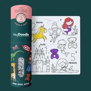 Hey Doodle - 'Sugar & Spice' MINI Colouring & Doodle Mat