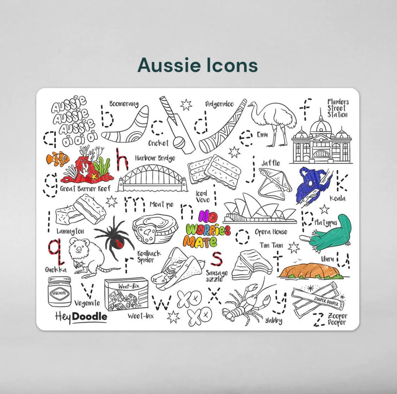 Hey Doodle - 'Aussie Icons' ABC Mat