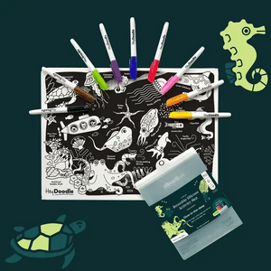 Hey Doodle - 'Glow in the Deep' Colouring & Doodle Mat