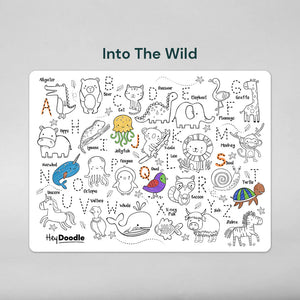 Hey Doodle - 'Into the Wild' ABC Colouring & Doodle Mat