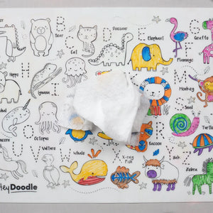 Hey Doodle - 'Into the Wild' ABC Colouring & Doodle Mat