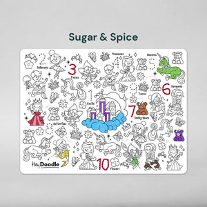 Hey Doodle - 'Sugar & Spice' 123 Colouring & Doodle Mat