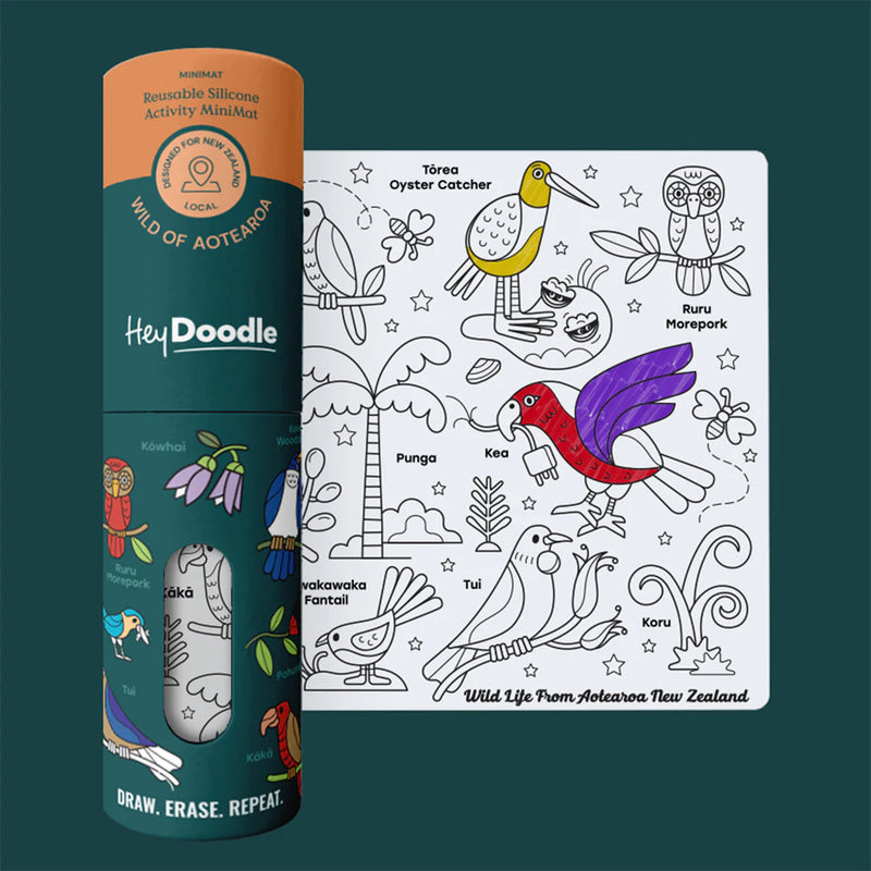 Hey Doodle - 'Wild of Aotearoa' MINI Colouring & Doodle Mat