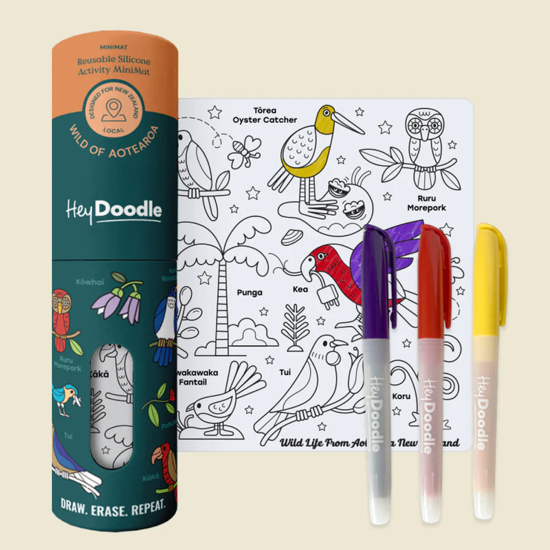 Hey Doodle - 'Wild of Aotearoa' MINI Colouring & Doodle Mat
