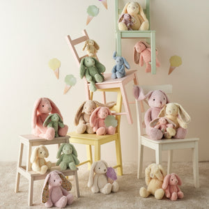 Jiggle & Giggle - Floral Bunny - Peach (2 sizes)