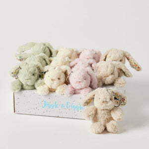 Jiggle & Giggle - Floral Bunny Keychain - 4 Assorted Colours