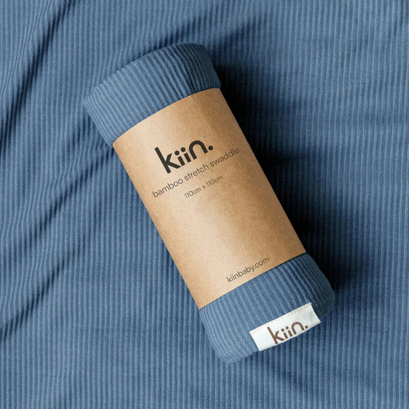 Bamboo Stretch Swaddle - Blue Shadow (plus accessories)