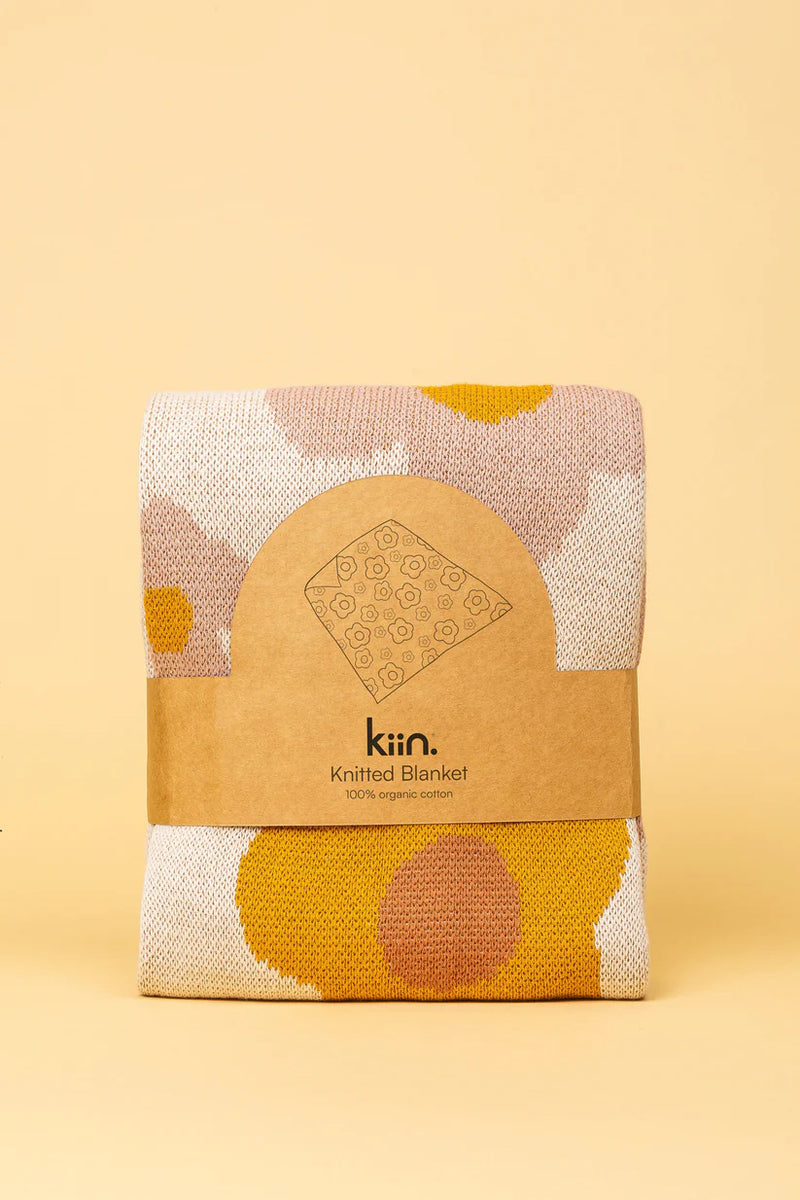Organic Cotton Knitted Blanket - Bloom