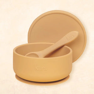 Silicone Suction Bowl with Lid + Spoon Set